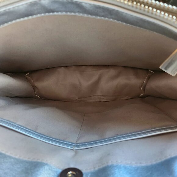 Gorgeous Silver Upcycled Purse w/Charms - Picture 8 of 9